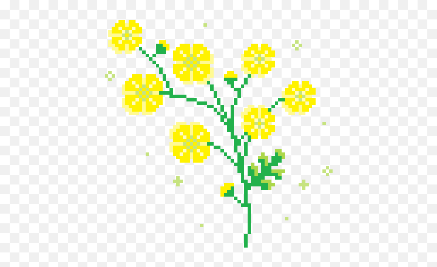 Bpd - Buttercup Flower Pixel Art Emoji,Emotion Pixel Gif