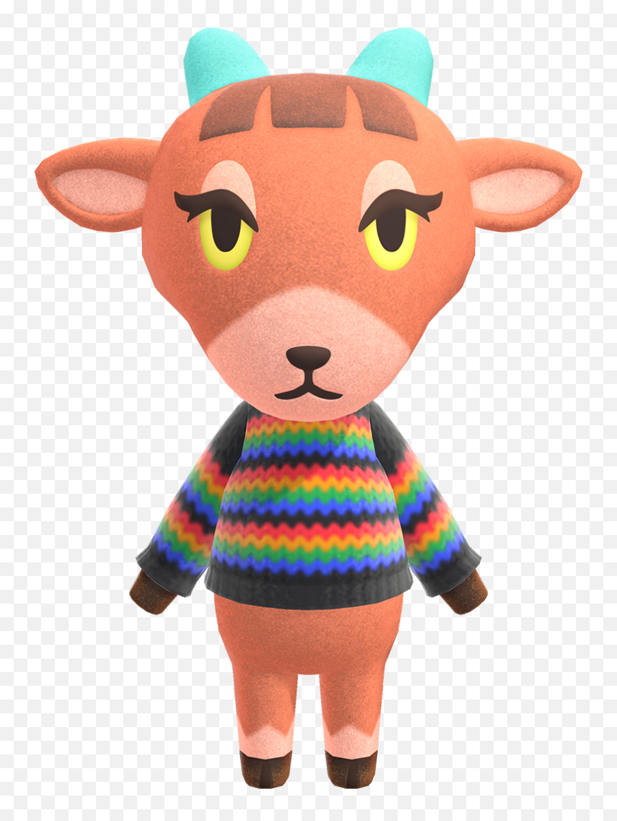 Pashmina Is A Sisterly Goat Villager In The Animal Crossing - Pashmina Animal Crossing Emoji,Animal Crossing New Leaf How To Delete An Emotion