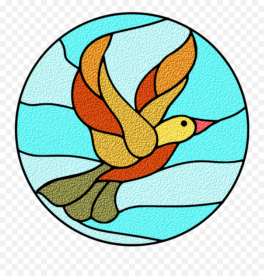 Stain Glass Bird In The Sky Clipart Free Download - Simple Medieval Art Easy Emoji,Origami Owl Emojis