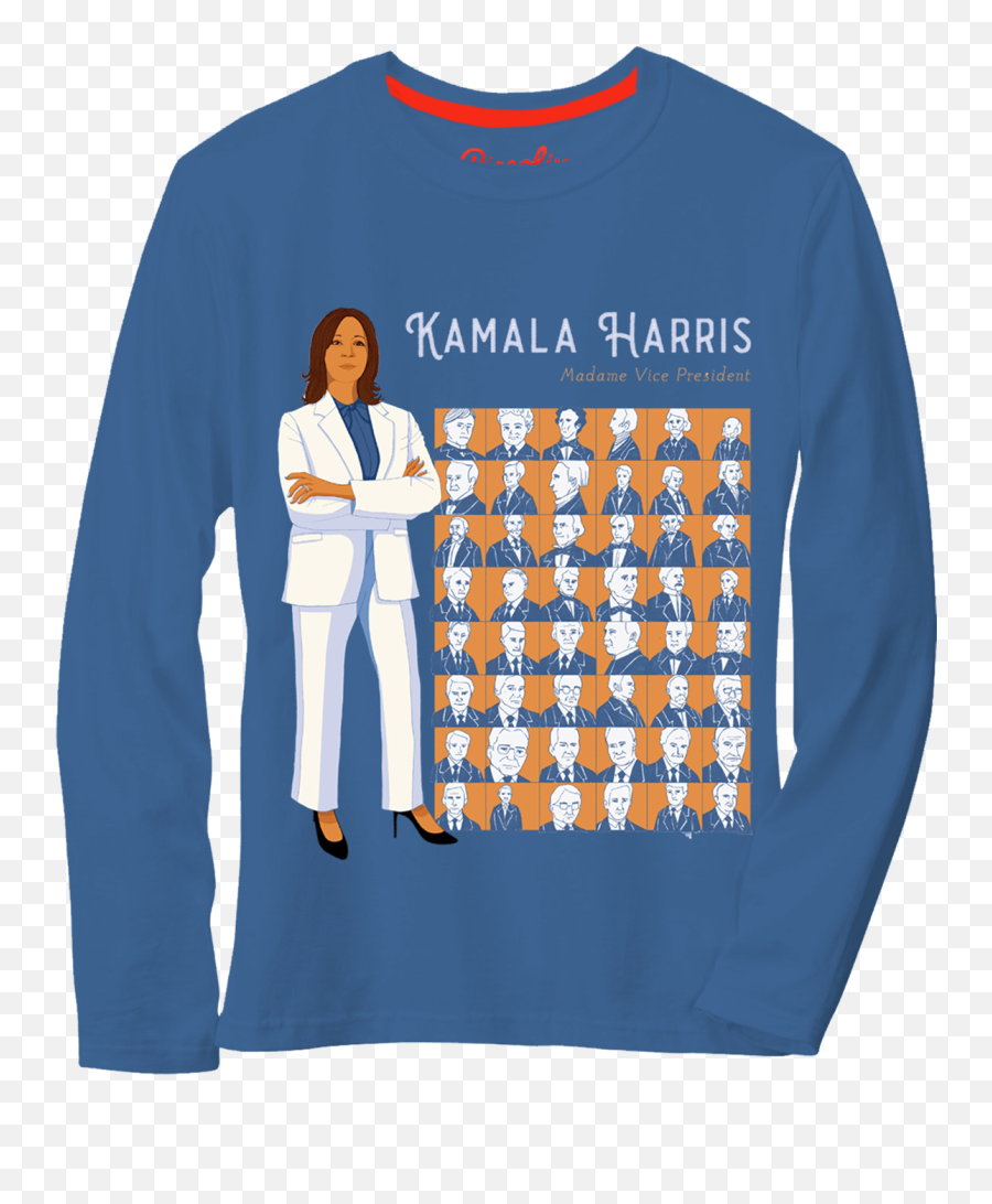 Womenu0027s Crewneck Kamala Harris Long Sleeve Trailblazer Tee Emoji,I Second That Emotion Mary Wells