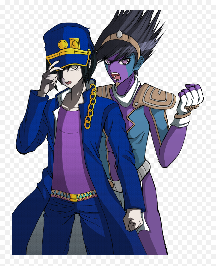 Shuichi And Kaito As Jotaro Kujo And - Kokichi Jotaro Emoji,Jotaro Express Emotion