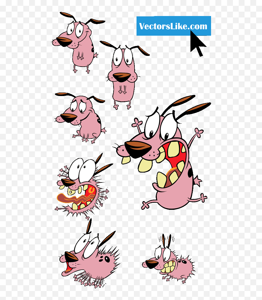 Courage The Cowardly Dog Scared Png It Is Eventually - Courage The Cowardly Dog Emoji,Pitchfork Emoticon Reddit