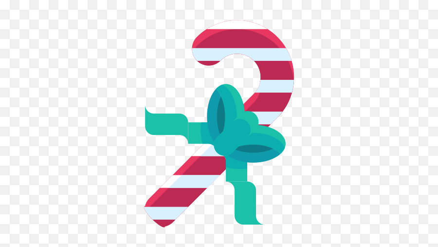 Candy Cane Bow Sweets Ribbon Icon - Ribbon Emoji,Xmas Candy Cane Emojis