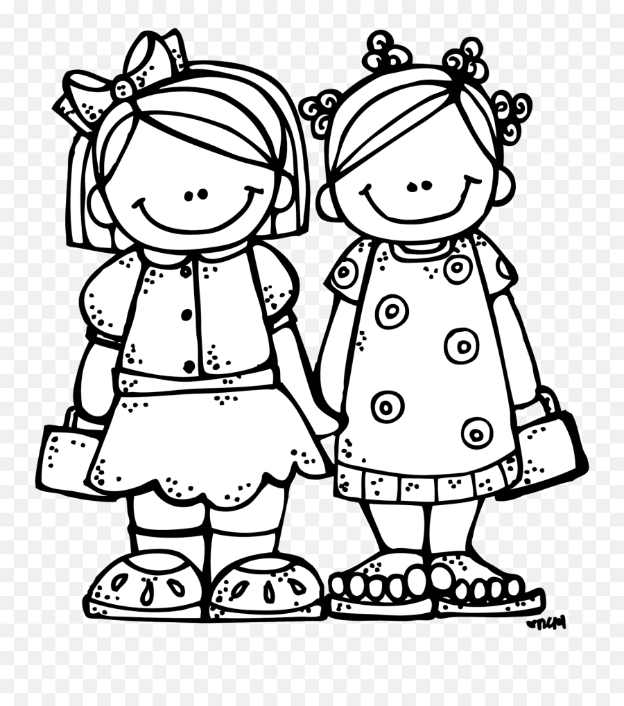 Emotions Clipart Black And White - Twins Clipart Black And White Emoji,Friend Emotions