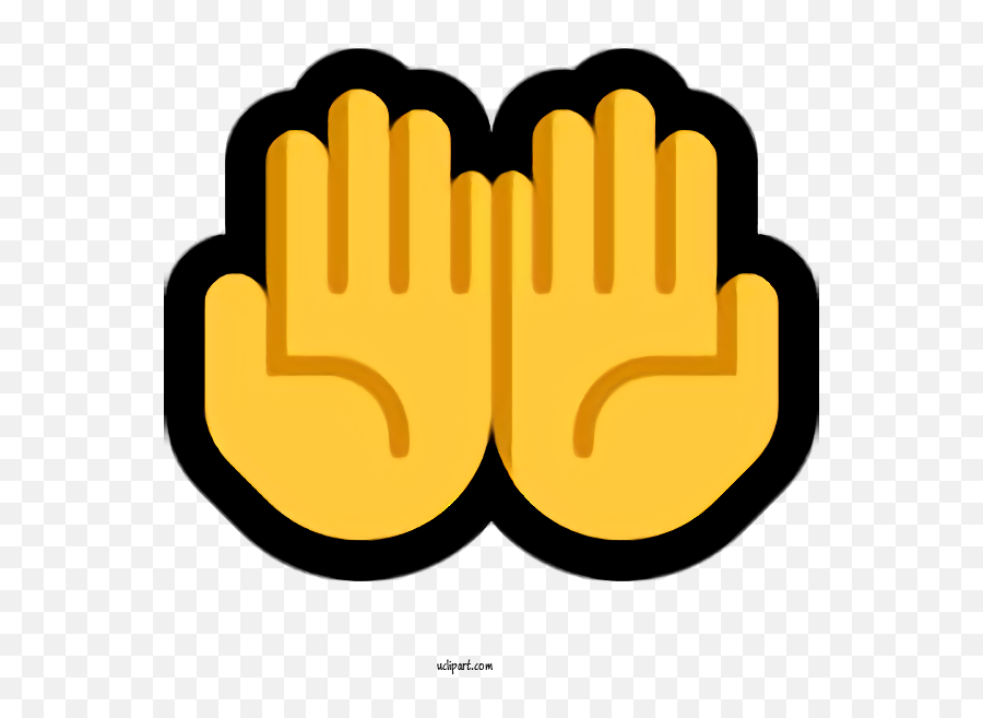 Holidays Yellow Hand Line For Diwali - Diwali Clipart Fist Emoji,Emoji Holidays