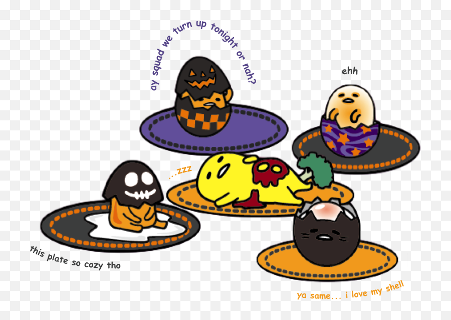 Source Gudetama The Lazy Egg Halloween - Gudetama Halloween Emoji,Gudetama Emoticons