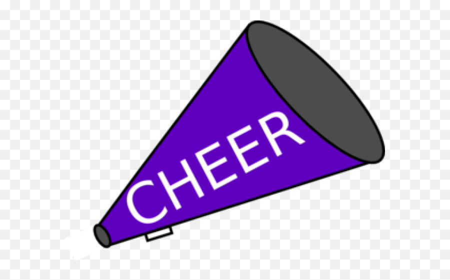 Cheerleader Clipart Megaphone - Cheerleading Clip Art Purple Emoji,Cheerleaders Emoticons
