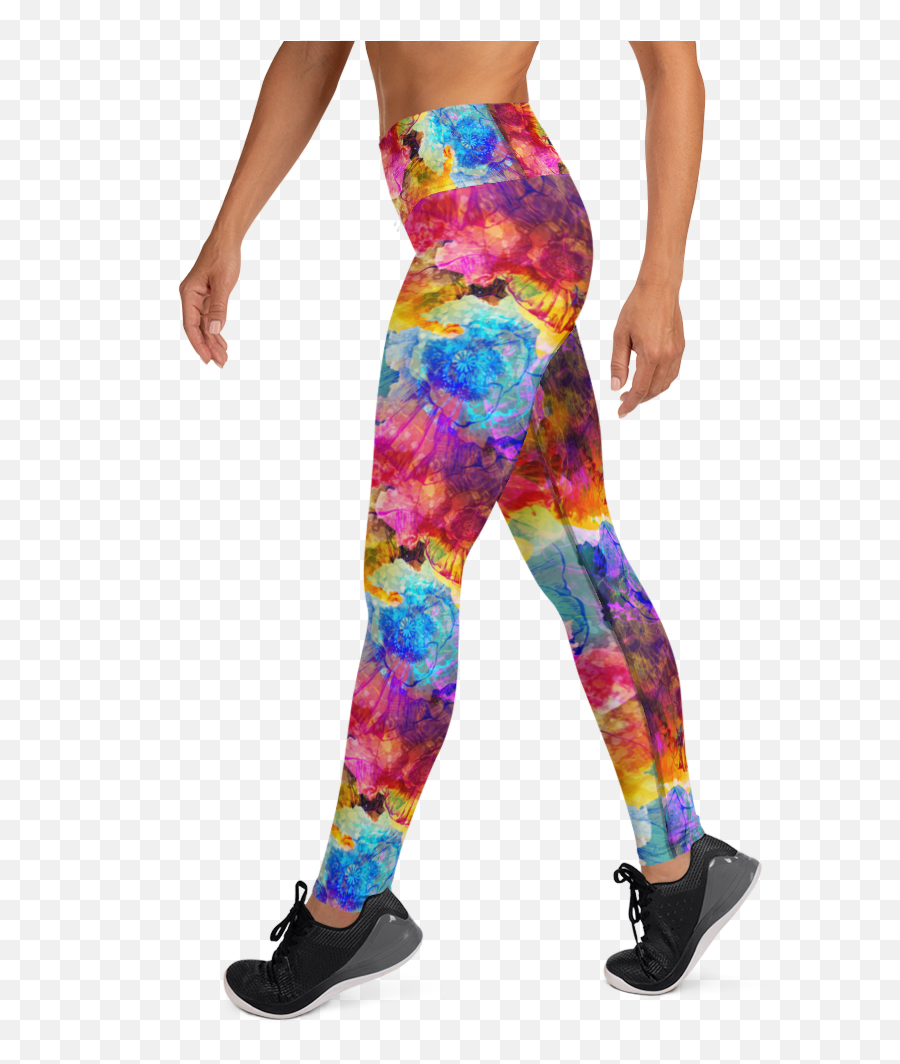 Colorful Yoga Pants - Yoga Pants Emoji,Emoji Joggers Women