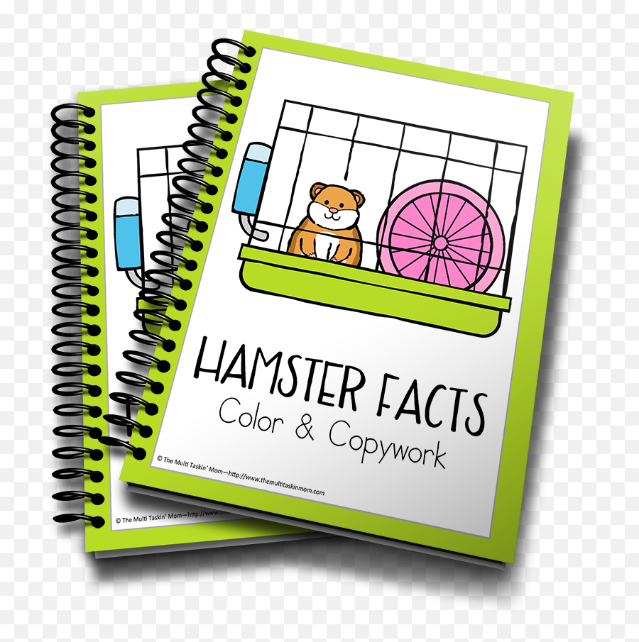 Hamster Facts Color U0026 Copywork Clipart - Full Size Clipart Two Notebook Clipart Emoji,Notepad And Eye Emoji