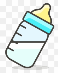 Baby Bottle Emoji Clipart - Milk Bottle Clipart Png,Bottle Emoji