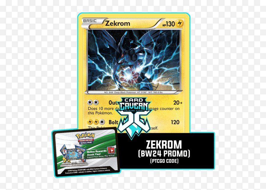 Pokémon Individual Cards Zekrom Bw24 - Zekrom Bw24 Emoji,Universal Emojis Pokemon