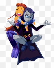 Raven - Starfire Y Raven Png Emoji,Beast Boy Takes Raven's Emotions On Dates Fanfic