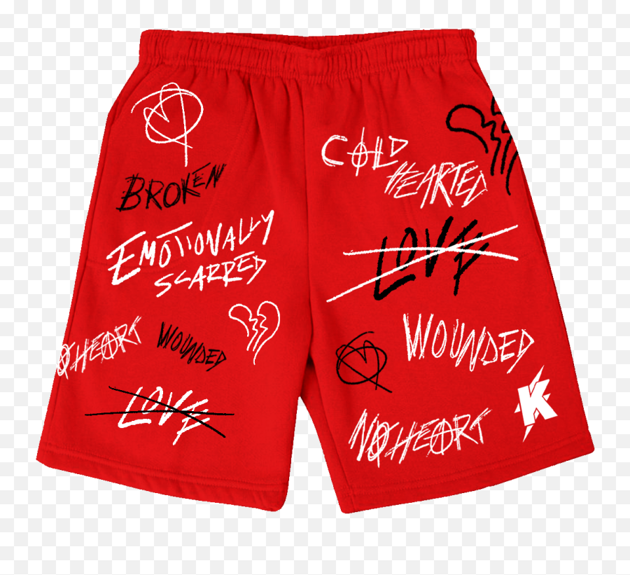 Mood Shorts Red Emoji,Emotion Mood ??