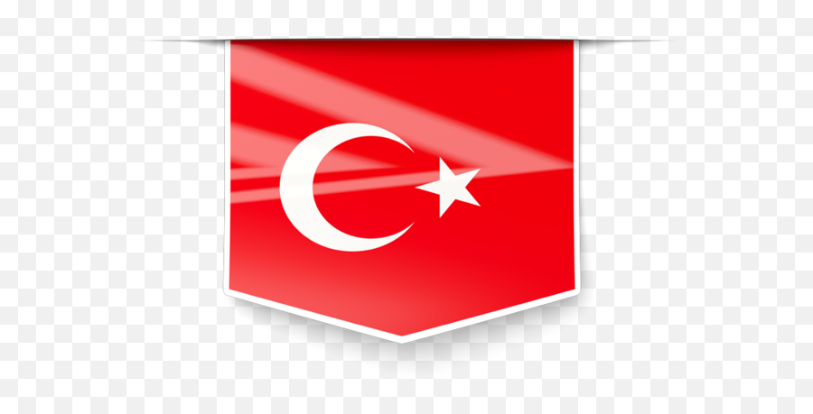 Square Label Illustration Of Flag Of Turkey Emoji,Turkey Emoji