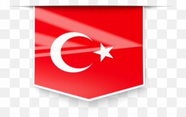 Square Label Illustration Of Flag Of Turkey Emoji,Turkey Emoji