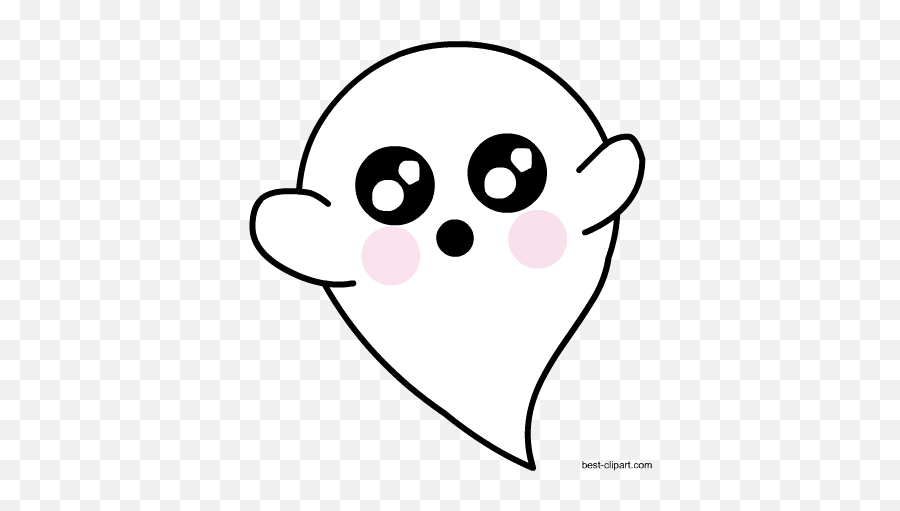 Download Super Cute Ghost Clip Art Free - Cute Ghost Png Dot Emoji,Super Cute Emoji