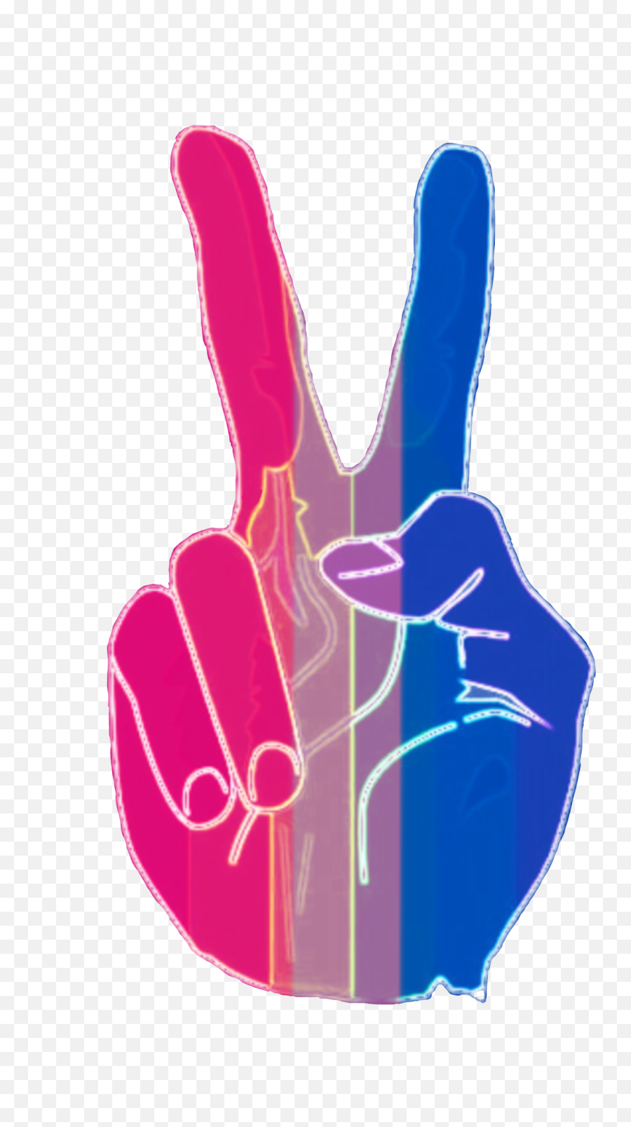 Bisexual Lgbtq Loveislove Color Sticker - Sign Language Emoji,Bisexual Emoji Symbol