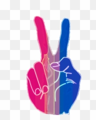 Bisexual Lgbtq Loveislove Color Sticker - Sign Language Emoji,Bisexual Emoji Symbol