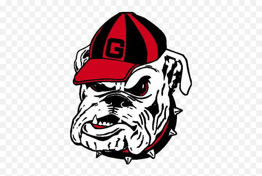 Georgia Bulldog Head Logo - Georgia Bulldogs Embroidery Design Emoji,Georgia Bulldog Emoji