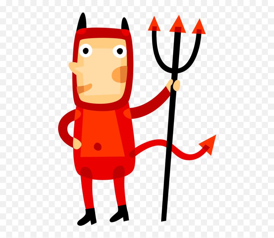 Satanic Clipart Devil Pitchfork - Halloween Costume Halloween Costume Graphic Cartoon Emoji,Pitchfork Emoji