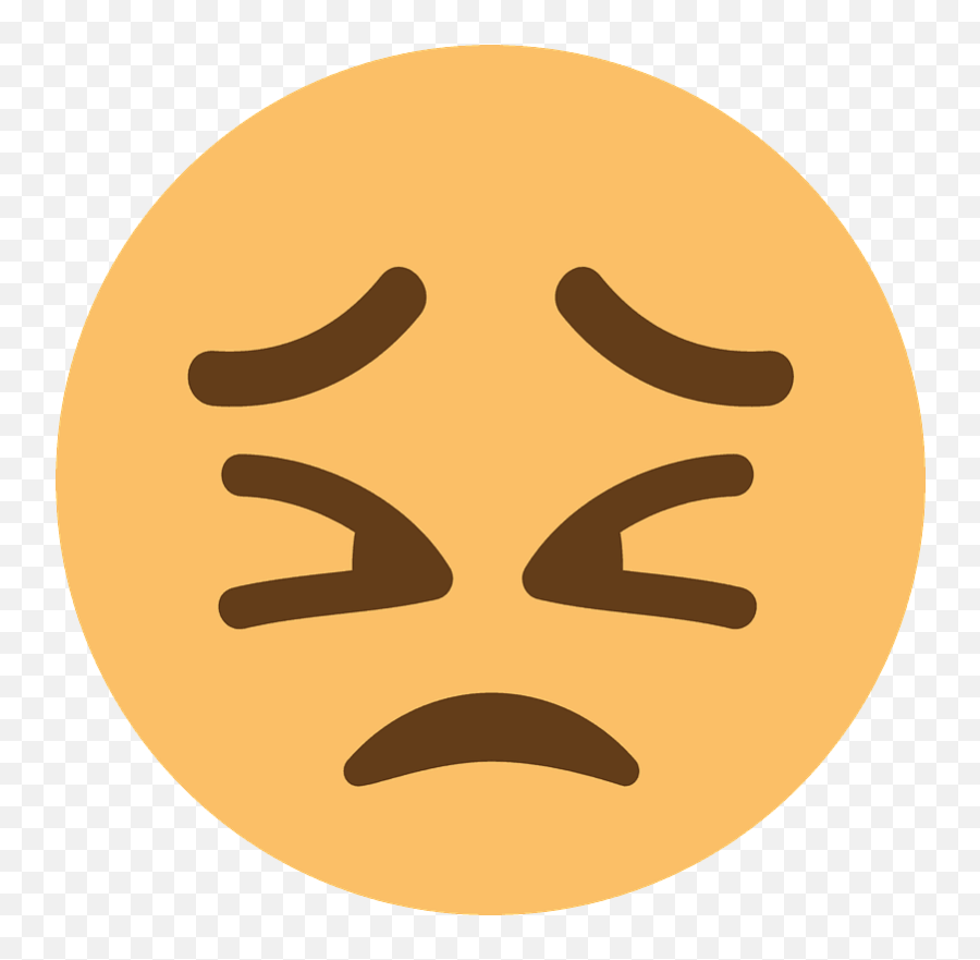Persevering Face Emoji Clipart - Imagenes De Desesperacion Animadas,Emoji Desesperado