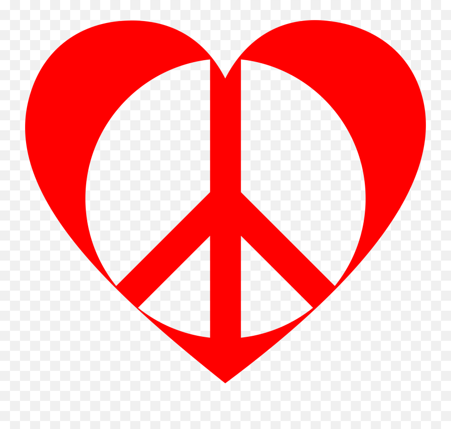 Heart Love Symmetry Png Clipart - Heart And Peace Emoji,Peace Sign Emoji
