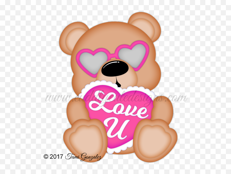 Love You Bear - Girly Emoji,Emojis De Osito Grandes