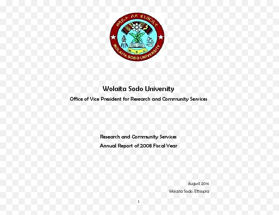 Pdf Research And Community Services Annual Report Of 2008 - Wolaita Sodo University Teaching Hospital Seal Emoji,Emotions Scale Used By Tir And Metapsychology Facilitators