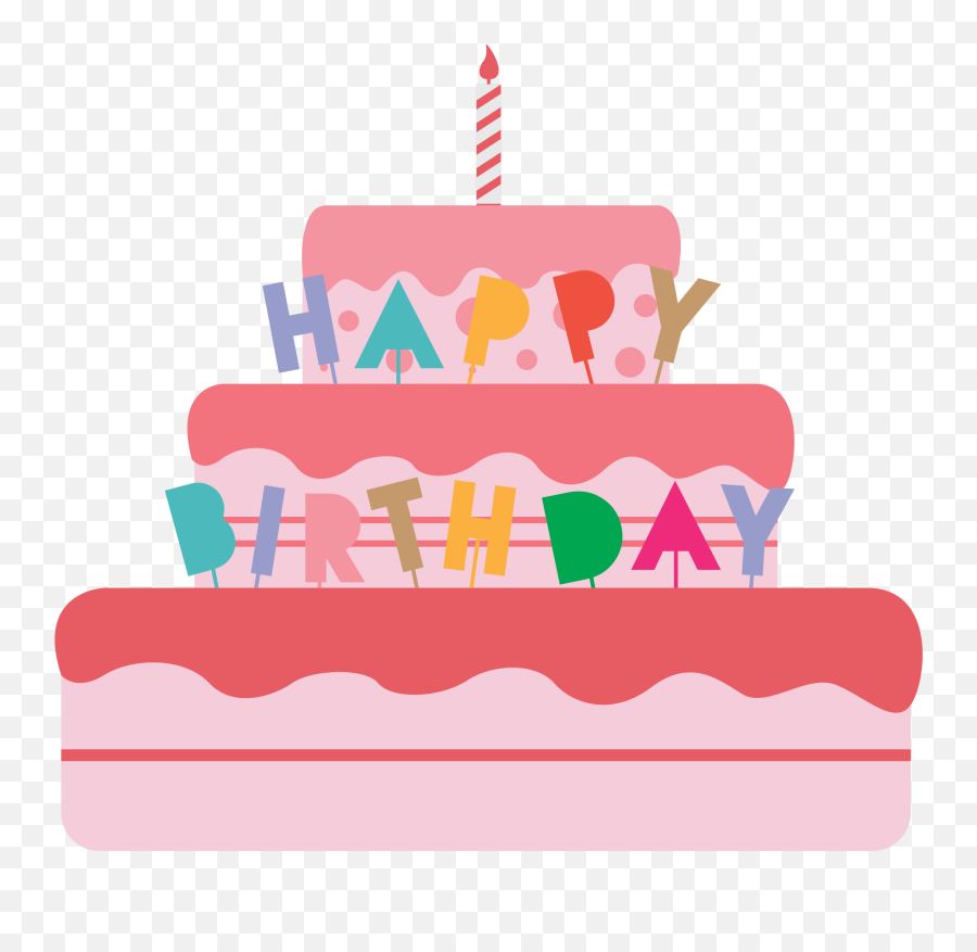 Happy Birthday Cake Cake Psd - Birthday Cake Clipart 18 Emoji,Pink Cake Emojis
