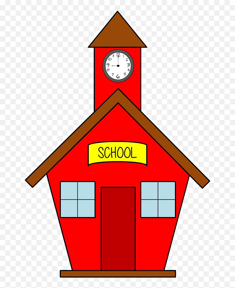 School Building Png - Schoolhouse Vector Simple School Clip Art A School Emoji,Cshool Emoji
