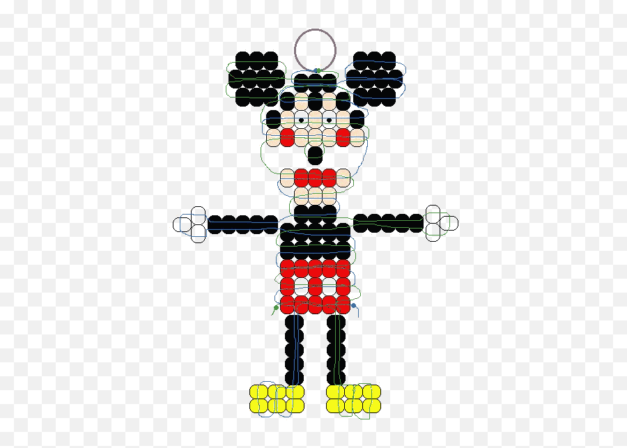 Easy Pony Bead Patterns - Mickey Mouse Pony Bead Patterns Disney Emoji,Emojis En Beads Con Molde Redondo