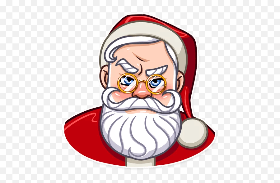 Santa Claus - Telegram Sticker Santa Claus Emoji,Mad Moustache Emojis