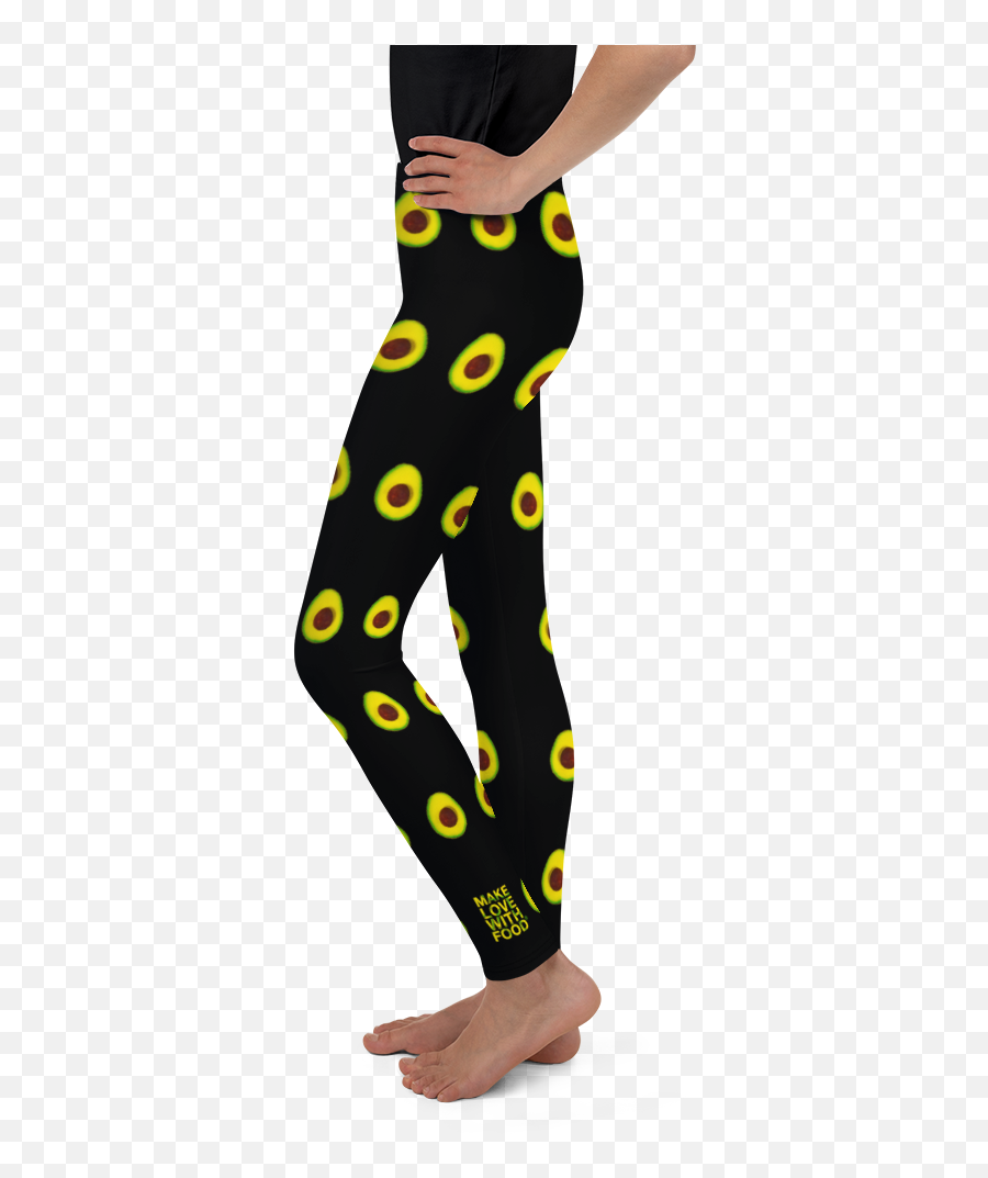 Avocado Youth And Kids Leggings U2013 Make Love With Food - Leggings Teena Emoji,Tank Top For 12 Year Olds Emoji