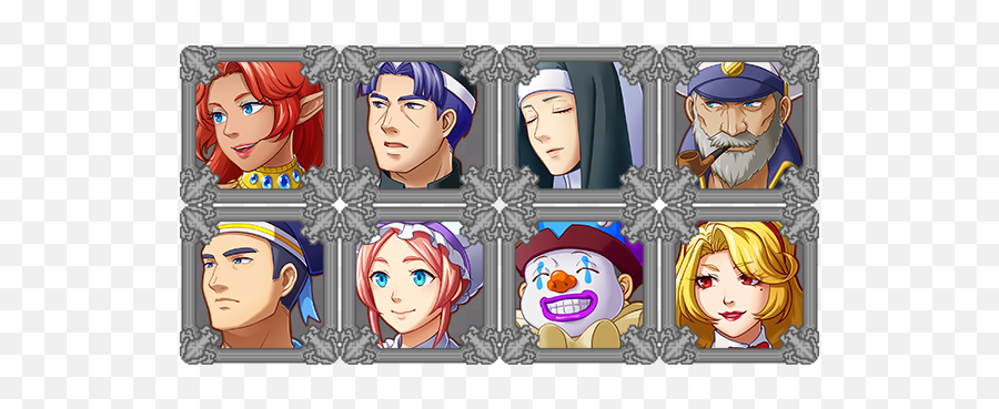 Actor Face Frames - Hair Design Emoji,Rpg Maker Vx Ace Bust Emotion