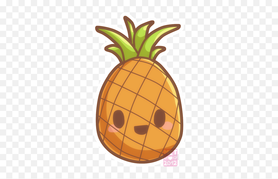 48 Cute Pineapple Wallpaper On Wallpapersafari - Drawing Kawaii Pineapple Emoji,Pineapple Express With Emojis
