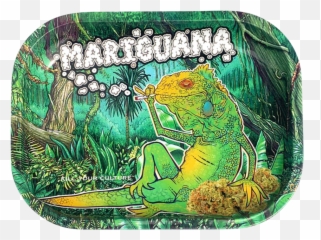 Kill Your Culture Rolling Tray - Rolling Tray With A Frog Emoji,Iguana Emoji