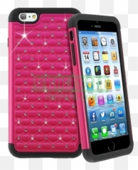Iphone 6 Hot Pink Diamond Tough - Iphone 6 Emoji,Emoji Iphone 6 Case