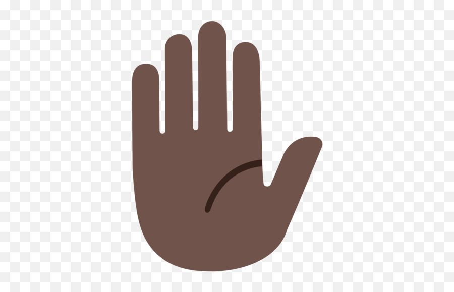 Raised Hand With Dark Skin Tone Emoji,Raised Hand Emoji