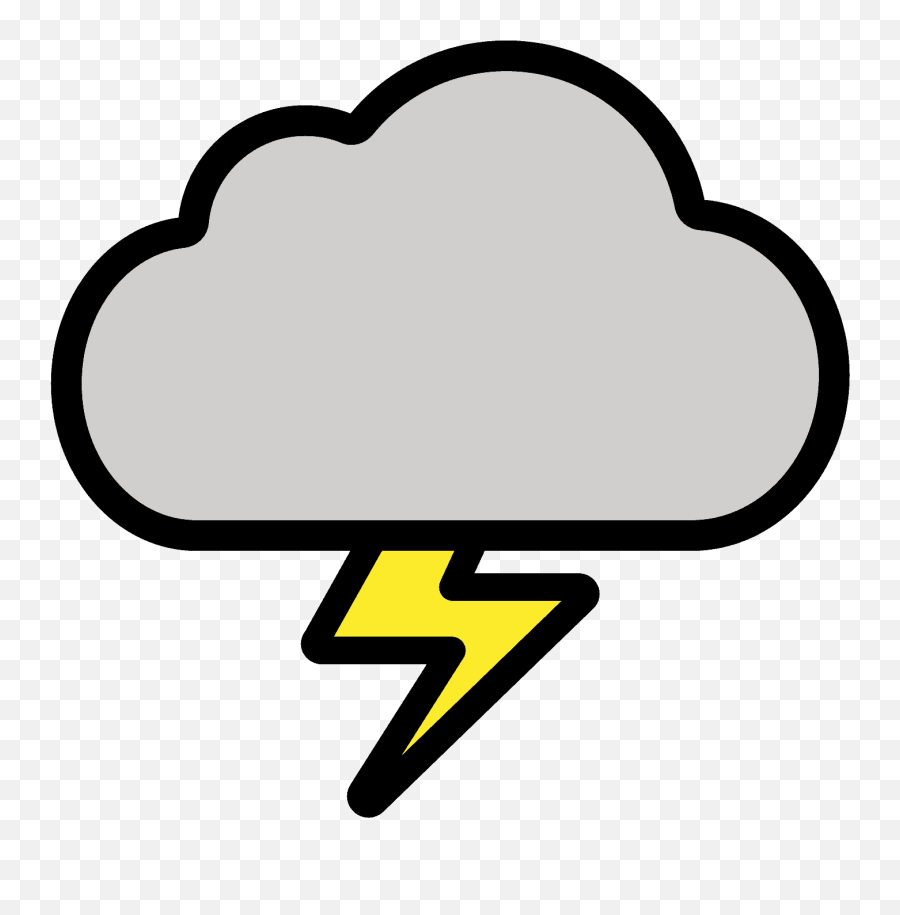 Cloud With Lightning Emoji Clipart,Lightning Emoji