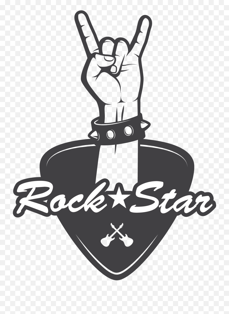 Rock Rockstar Star Guitar Sticker By Bibek Kumar Shah - Rock Star Png Emoji,Rockstar Emoji