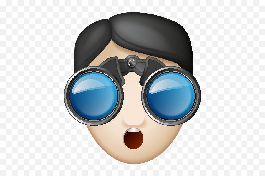 Man With Binoculars Black - Binoculars Emoji,Binoculars Emoji
