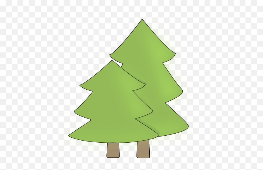 Two Trees Clip Art - Clip Art Of Trees Emoji,Pine Tree Emoji