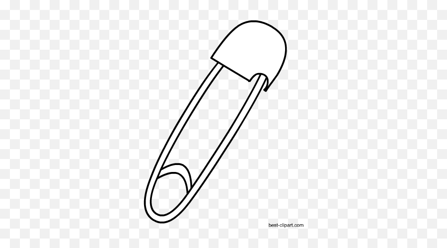 Black And White Safety Pin Clipart - Singer Professional Safety Pin Clipart Black And White Emoji,Emoji Push Pins