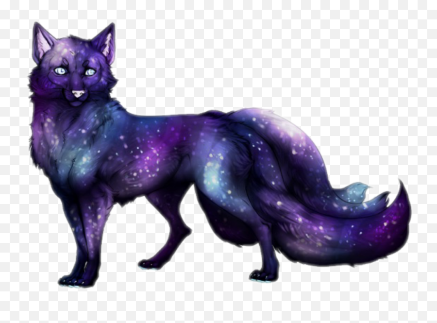 Fox Stars Sticker - Galaxy Emoji Animals,Silver Fox Emoji