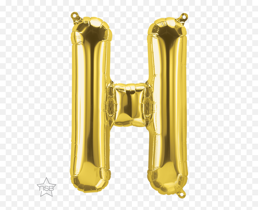 16 Letter - H Gold Shape Qualatex Foil Balloon North H Emoji,Letter H Emoji