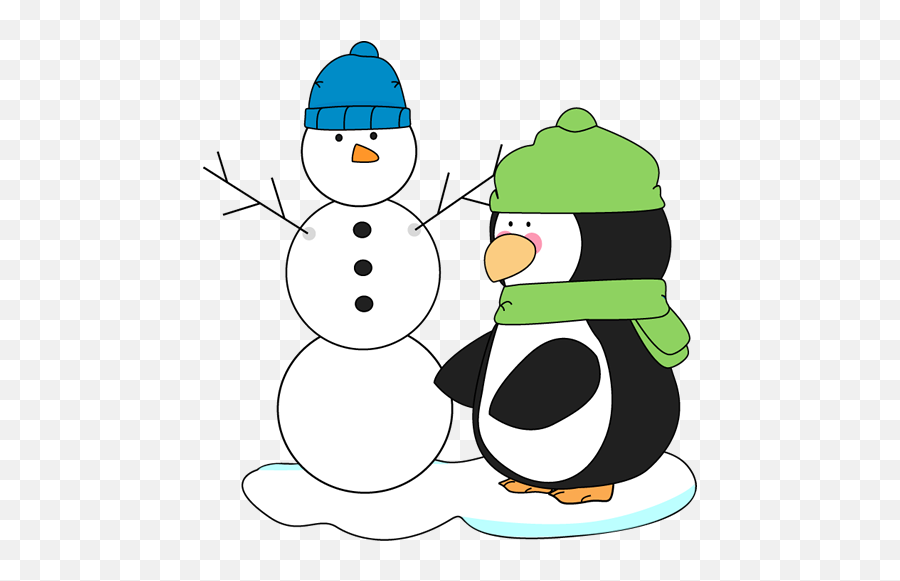 Winter Snowman Clipart - Penguin With A Snowman Emoji,Snowman Emoji Pillow