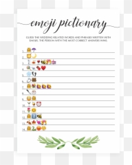 Movie Emoji Pictionary - Emoji Pictionary Bridal Shower,Guess The Emoji