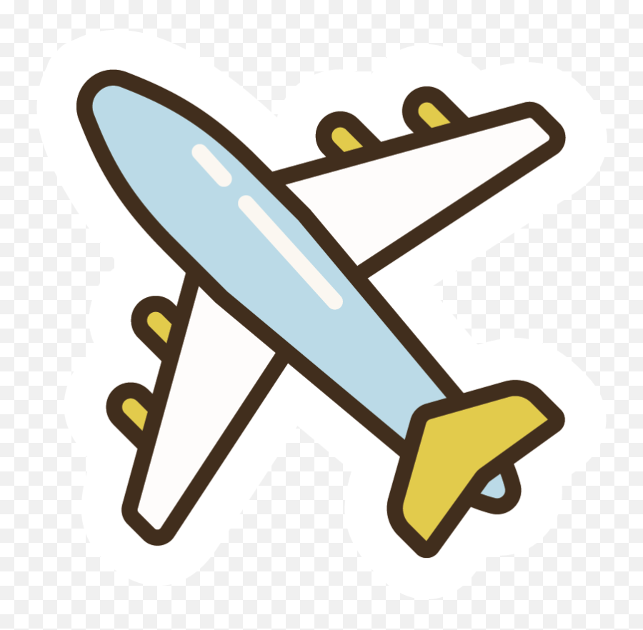 Flugzeug Emoji Koffer Sticker - Festa De Volta Para Casa,Aloha Emoji