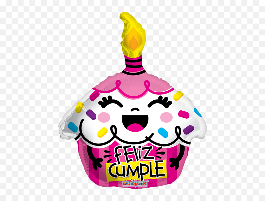 Globos De Cumpleaños Png - Globo Feliz Cumple Cupcake Rosa Feliz Cumple Emoji,Emoji Cumplea?os