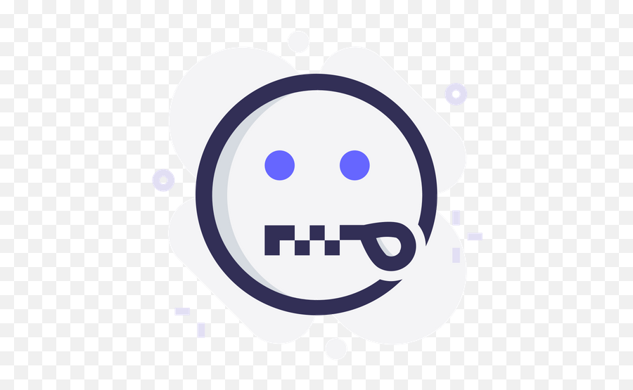 Zipper Mouth Emoji Icon Of Colored - Happy,Mouth Emoji